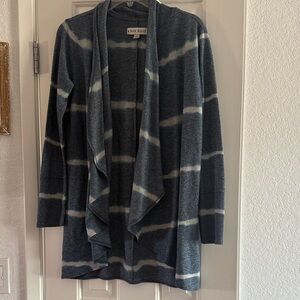 Knox Rose Navy and Cream Waterfall Cardigan small medium